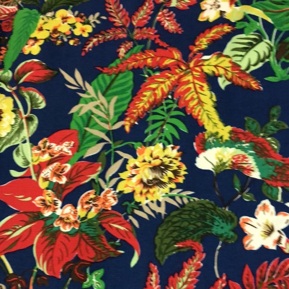 Talbots Royal Blue Tropical Print Skirt - Picture 3 of 5